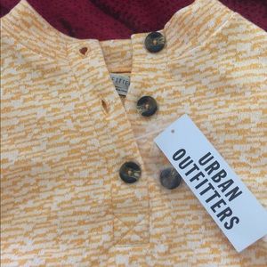 Yellow button up top new with tags